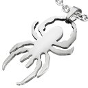 スパイダーステンレスペンダントトップ くも 蜘蛛 サージカルステンレス ネックレス パーツ メンズ レディース トップ ペア アクセサリー チョーカー