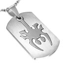 デビルシルエットステンレスペンダントトップ ドッグタグ 2枚のプレート サージカルステンレス ネックレス パーツ メンズ レディース トップ ペア アクセサリー...