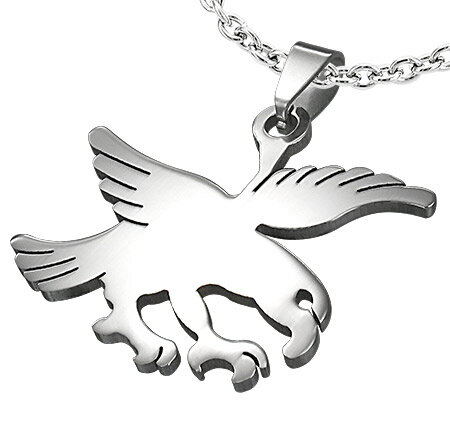 イーグルペンダント 鷲 鷹 鳥 バード ワシ タカ サージカルステンレス316L ネックレス パーツ メンズ レディース トップ ペア ステンレスペンダントトッ...