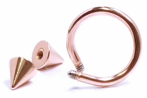 [ 16G スパイラルバーベル 女性人気 ] ピンクゴールド コーン スパイラル ツイストバーベル 16ゲージ 16GA ボディピアス サージカルステンレス316L メンズ レディース ひねり スクリュー スクリュウ ネジパーツ へそ 耳 軟骨 クチ 口 臍 ヘリックス 回転 グルグル 巻く