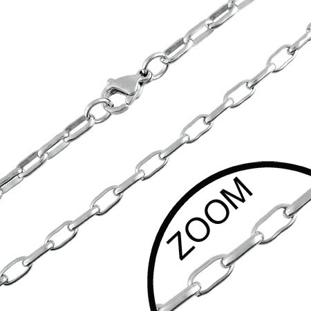 樂天商城 - 3.0mmくさり型サージカル ステンレスチェーン ステンレスネックレス サージカルステンレス316L メンズ レディース ネックレスチェーン チョーカー プレゼント クリスマス 首飾り アクセサリー シンプル プレーン 3mm 3ミリ 長い 短い ロング ショート 細め 細い スリム