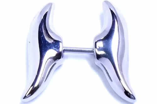 Rakuten - デビルイヤーヘリックス 16ゲージ 16G 軟骨 ヘリックス 耳 ボディピアス トラガス アンテナ ニップル メンズ レディース サージカルステンレス 低アレルギー ストレートバーベル 翼 ウイング 羽 パーツ部分もサージカルステンレス316L