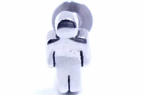 ピクトラブレット（男子）/14ゲージ 14G ピクトさん 人間 人型 トイレのマーク おもしろ オリジナル シャフトはもちろんデザインヘッドもサージカルステンレス316L ボディピアス メンズ レディース 低アレルギー フラット 舌 軟骨ピアス アンテナヘリ 耳たぶ