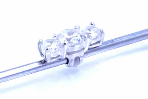 [16G インダストリアル ボディピアス] トリプルジュエル ストレートバーベル 16ゲージ ボディーピアス サージカルステンレス316L メガバーベル メンズ レディース ロングバーベル 軟骨 つなぐ 細い 長い シルバー925 ジルコニア ラインストーン クリスタル ラベンダー ピンク