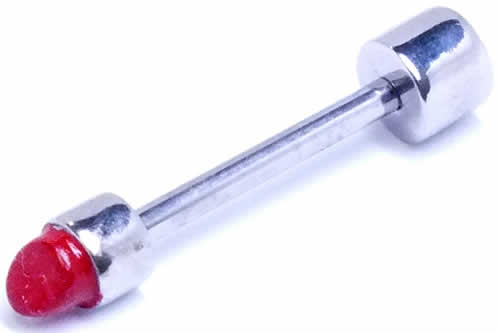 ［14G おもしろ ボディピアス］口紅 ストレートバーベル 14ゲージ サージカルステンレス316L メンズ レディース ボディーピアス 内径 長い 短い ネジパーツ 面白い ユニーク 内径 長い 短い ルージュ 唇 リップ ニップル 乳首 ヘリックス 軟骨 アンテナ シャフト