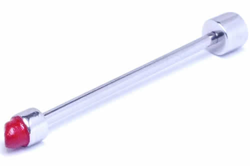 ［14G インダストリアル 長いバーベル］口紅 ストレートバーベル 14ゲージ ボディピアス メガバーベル メンズ レディース 内径が長い ロングバーベル 軟骨 ピアスをつなぐ パーツもシャフトもサージカルステンレス316L 両側ともネジパーツ組換え可能 おもしろ ルージュ