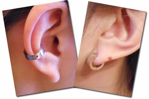 ピアス専門ショップGreen Piercingのスカイラ ステンレスイヤリング 1個販売 イヤーカフ 挟む クリスタル はさむ メンズ レディース ワイド サージカルステンレス316L 低アレルギー イヤークリップ 簡単装着 フェイクピアス 痛くならない ジルコニア ノンホールピアス ノンホールイヤリング ラインストーン｜アングル3