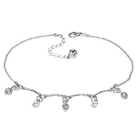 ブリッジアンクレット クリスタル ラインストーン 揺れる チャーム シルバーカラー メンズ レディース ペア ブレスレット 裸足 素足 足首 ミュール ビーチ 手首 フット 足輪 アクセサリー チェーン 両足 片足 夏 入学式 パーティ 結婚式 卒業式 ウエディング 発表会