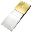 バレンシアステンレスマネークリップ(ゴールド)金色 クリスタル ジルコニア サージカルステンレス316L 丈夫で高級感あり ギフト メンズ 大人 お金を挟む お...