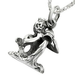 Pendant Tops - 半魚人シルバーペンダントトップ 銀の純度92.5％ おもしろ 3D 立体 スターリングシルバー シルバー925 オリジナル 高級 首飾り メンズ レディース ネックレスパーツ シルバーパーツ チャーム ペンダントトップ