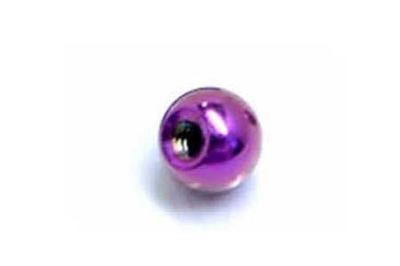 ［16G用 18G用 ボディピアス用ネジパーツ］ パープルチタンネジボール/18ゲージ 16ゲージ チタン 小さい 紫色 キャッチ チタン製 ネジ式 ネジタイプ スクリュー バーベル用 サーキュラー用 ラブレット用 へそピアス用 止め具 留め具 ネジ穴 DIY ニッケルフリー 組み換え