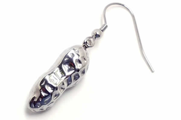 ピーナッツフックピアス 1個販売 サージカルステンレス316L アメリカンピアス フックピアス ステンレス..