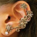 楽天ピアス専門ショップGreen Piercing花火 イヤーフックピアス イヤーラップピアス イヤーカフピアス メンズ レディース おもしろ 耳 面白いピアス ユニーク 個性的 オモシロ コスプレ ラインストーン クリスタル ジルコニア シルバー 銀色 金色 ゴールド 浴衣に似合う 耳にかける イヤークリップピアス 大きい