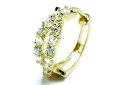 14金モノグラムフープピアス/1個販売 K14 リングピアス クリスタル ジルコニア CZ 本物の金のピアス 22G 22ゲージ レディース 高級 プレゼント 耳 軟骨 ゴールドピアス 彼女 お返し クリスマス ホワイトデー 入学式 結婚式 ギフト 成人式 パーティー バレンタインデー(4)