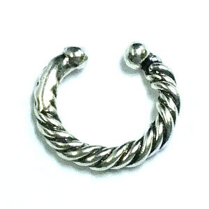 ピアス専門ショップGreen Piercingの[シルバー925 ノンホールピアス ] ムハンド イヤリング 1個販売 イヤーカフ スターリングシルバー メンズ レディース フェイク鼻ピアス セプタム ノーズリング ワッカ 耳たぶ 軟骨 ヘリックス ノンホールあけない はさむ 痛くない クリップ 挟む 開けないエスニック｜アングル3