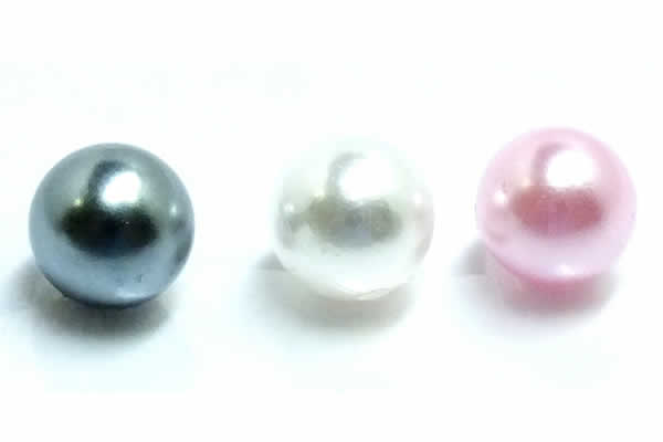 [ 14G ]パール ストレートバーベル 真珠 ピンク ホワイト ブラック 黒色 白色 14ゲ...