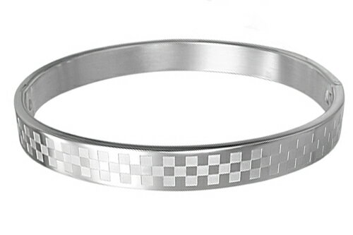 チェックリング ステンレス バングル アームレット 腕輪 サージカルステンレス316L メンズ レディース 腕輪 手首 アクセサリー 二の腕 フリーサイズ 腕 ...