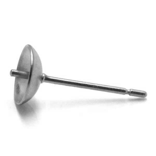 6mm芯立ち台座ステンレスDIY用スタッドピアス/サージカルステンレス ステンレス ピアス パーツ キャッチピアス スタッドピアス ポスト ジュエル ストーン ...