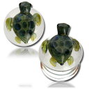 パイレックスガラスプラグ(タートル) 1個販売 12mm 12.0mm 12ミリ 14mm 14.0mm 14ミリ 16mm 16.0mm 16ミリ パイレックスガラス ボディピアス 金属アレルギー メンズ レディース 透明 クリアガラス ハンドメイド 手作り ボディーピアス おもしろ 面白い 海亀 亀 カメ かめ