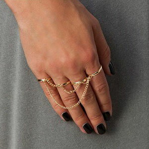 クアトロジョイントリング 指輪 ファランジリング チップリング メンズ レディース フォークリング ミディリング フィンガーリング シルバー 銀色 フリーサイズ 4連 チェーン 関節の指輪 指先 結婚式 パーティ入学式 卒業式 ウエディング プレゼント ギフト ペアリング 4個