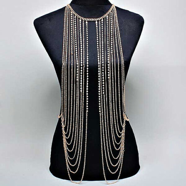 ジャワーガーデンボディチェーン クサリ 鎖 ウエストチェーン ネックレスチェーン ベリーダンス レディース チェーンベルト ウエストジ..