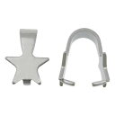 SUS316Lステンレススターバチカン 1個販売 サージカルステンレス316L ステンレスパーツ ペンダント ネックレス DIY用 星 上の部分 ペンダントトッ...