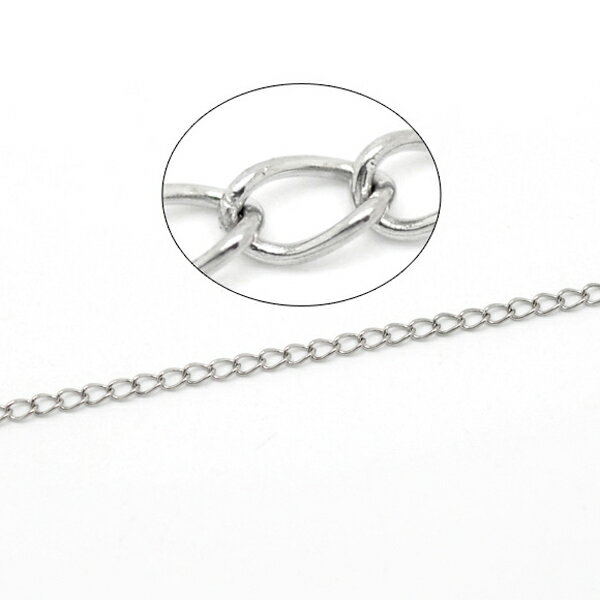 3.5mmx2.5mmラビットテールステンレスチェーン 10cm単位 サージカルステンレス316L 手作り DIY ネックレス ブレスレット アンクレット ボデ...