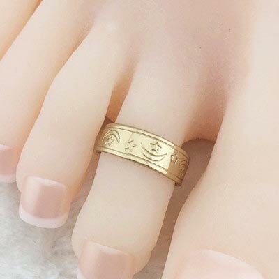 パーティナイトトゥリング ゴールド 足の指輪 トーリング 足のリング ピンキーリング フリーサイズ レディース メンズ 星 スター 月 ムーン チップリング ミ...