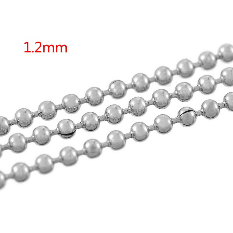 1.2mmボールステンレスチェーン 10cm単位 サージカルステンレス316L DIY ネックレス ブレスレット アンクレット パーツ 量り売り チョーカー 定...