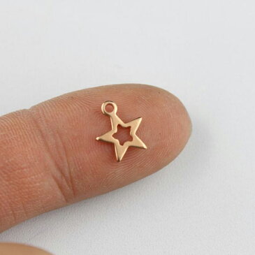 スターステンレスパーツ(ピンクゴールド)星 サージカルステンレス316L ペンダント トップ ネックレス パーツ ステンレス ピアス ブレスレット アクセサリー チャーム DIY イヤリング イヤーカフ アンクレット メンズ レディース プレゼント ペア
