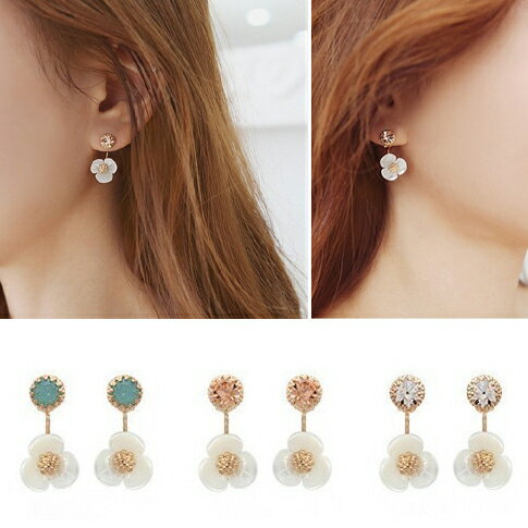 楽天ピアス専門ショップGreen Piercingホワイトフラワーバックキャッチピアス/1ペア お花 クリスタル キラキラ 春にぴったりのピアス ジャケットピアス バックキャッチ レディース 結婚式 入学式 卒業式 個性的 耳飾り アクセサリー パーティジュエリー 発表会 後ろキャッチ ファッションピアス 両耳