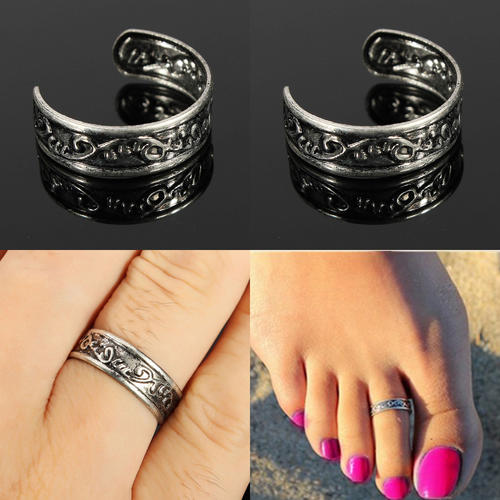 ビーチサイドトゥリング 足の指輪 トーリング 足のリング フォークリング ピンキーリング フリーサイズ レディース メンズ チップリング ミディリング ファラン...