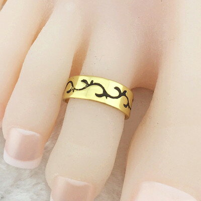 ヴィントライバルトゥリング 足の指輪 トーリング 足のリング ピンキーリング フリーサイズ レディース メンズ イバラ ゴールド シルバー 金色 チップリング ...