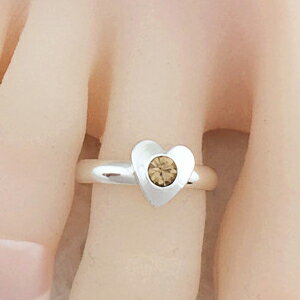 CZハートトゥリング トパーズ シルバー 銀色 ラインストーン 足の指輪 トーリング 足のリング ピンキーリング フリーサイズ レディース チップリング ミディ...