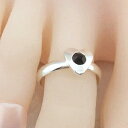 CZハートトゥリング ブラック シルバー 黒色 銀色 足の指輪 トーリング 足のリング ピンキーリング フリーサイズ レディース チップリング ミディリング フ...