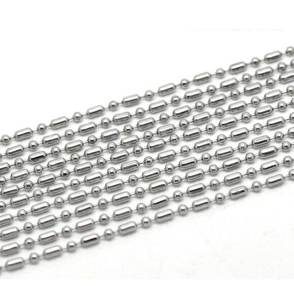 2.4mmカプセルボールステンレスチェーン 10cm単位 サージカルステンレス316L DIY ネックレス ブレスレット アンクレット パーツ 量り売り チョーカー 定番 細い 細身 スリム 人気 シンプル プレーン ボールチェーン 計り売り 手作り ハンドメイド メンズ レディース ばら売り