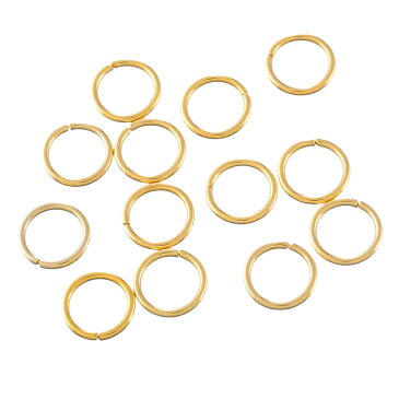 ゴールドステンレス丸カン（8mm） 1個販売 サージカルステンレス マルカン 〇カン 丸カン 丸環 丸リング まるかん ハンドメイド DIY フリマ パーツ つなぐ アクセサリー チャーム 修理 わっか 輪っか ワッカ ピアス 丸鐶 接続 金具 材料 手芸 イヤリング 連結 金メッキ