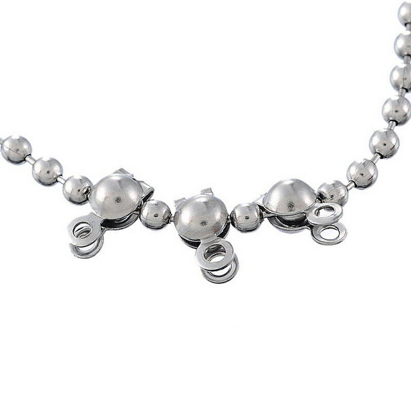 3.5mmボールチェーン用バックルステンレスパーツ/1個販売 サージカルステンレス316L ボールチェーン 留め具 つなぐ エンドパーツ 止め ペンダント ネックレス パーツ ブレスレット DIY アンクレット メンズ レディース プレゼント ペア ボールチップ カシメ玉 かしめ玉