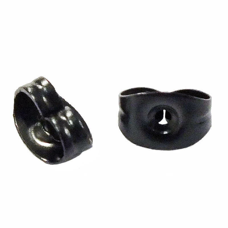 ブラックステンレスキャッチ(留具) 1個販売 ピアス用 止め金 留め具 サージカルステンレス316L 黒色 黒い 人気 メンズ レディース 男の人 女の人 部品...