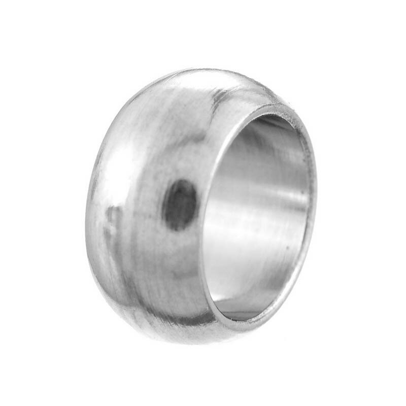 6mm皮ひも用ステンレス10mmリングパーツ サージカルステンレス ビーズパーツ 通す ネックレス ブレスレ..