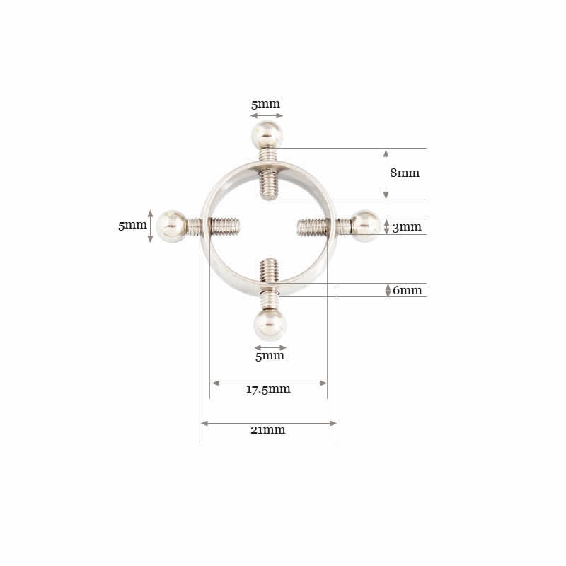 リングニップルクランプ 1個 乳首 穴をあけないボディピアス メンズ レディース 乳首を挟む はさむ ねじを締める プレッシャー ニップルジュエリー ノンホールピアス 圧迫 開けない サージカルステンレス おもしろ 面白い オモシロ ギフト ネジ SM風 ボンテージ ボンデージ