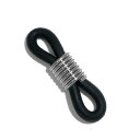 ラバーループコネクターパーツ(ブラック)/1個販売 黒色 ゴムパーツ シリコン メガネやサングラスとネックレスをつなぐ ジョイントパーツ ニップルクリップ 部品...