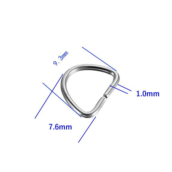 9mmステンレスD型冠/1個販売 サージカルステンレス マルカン 〇カン 丸カン 丸環 丸リング まるかん ハンドメイド DIY フリマ パーツ つなぐ アクセサリー チャーム 修理 わっか 輪っか ワッカ ピアス 丸鐶 接続 金具 材料 手芸 イヤリング 連結