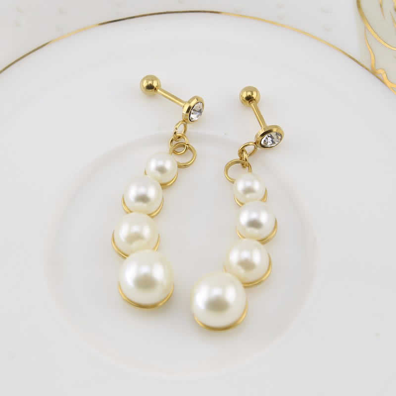 バブルパールチャームバーベル（1ペア） 両耳 真珠 金色 ゴールド 16ゲージ 16G 軟骨 ヘリックス 耳 ボディピアス トラガス アンテナ ラインストーン ジルコニア クリスタル 女子会 レディース サージカルステンレス 結婚式 パーティ ストレートバーベル ネジボール