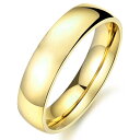 ゴールドステンレスリング:5.0mm(RAH038)サイズ/09号/10号/12号/15号/19号/22号/23号*24号/27号/31号 金色 シンプル 甲丸...