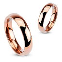 ピンクゴールドステンレスリング:4.0mm(VRR206)サイズ/16号 シンプル 甲丸リング 指輪 サージカルステンレス316L メンズ レディース ペアリン...