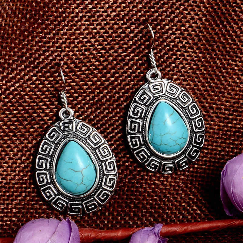 フォーエバーティアターコイズステンレスピアス/1個販売 サージカルステンレス316L トルコ石 インディアンジュエリー メンズ レディース ステンレスピアス 揺れる フックピアス アメリカンピアス 天然石 低アレルギー チャーム ボヘミアン 20G 20ゲージ アンティークシルバー