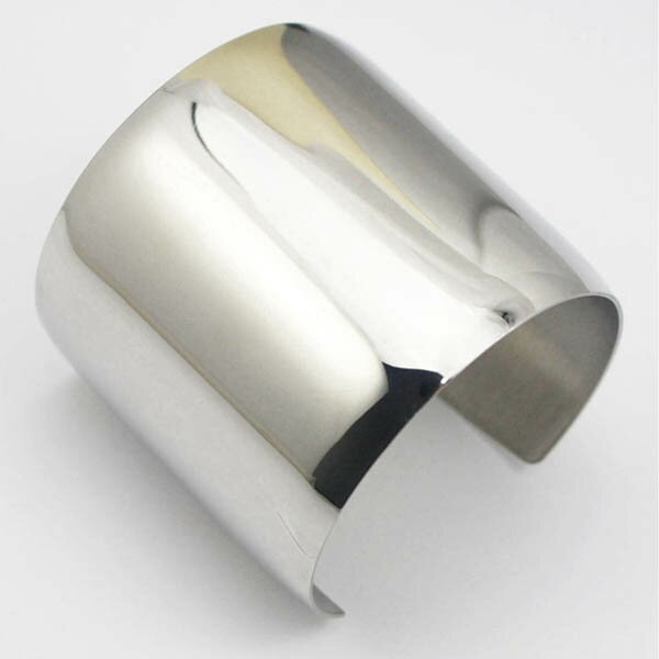 エクストラワイド ステンレス バングル アームレット 腕輪 サージカルステンレス316L メンズ レディース 腕輪 手首 二の腕 腕 ブレスレット 固定型 リン...