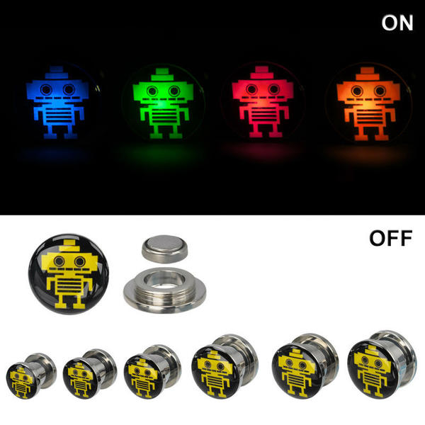 フラッシュ LED ライト トンネル（ロボット） 0G 0ゲージ 00G 00ゲージ 12.0mm 12m...