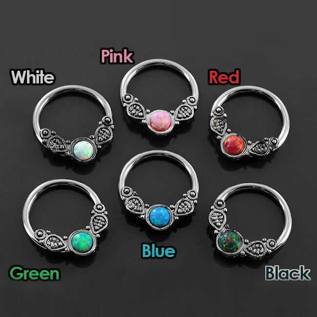 リーフオパール キャプティブビーズリング 14...の紹介画像3